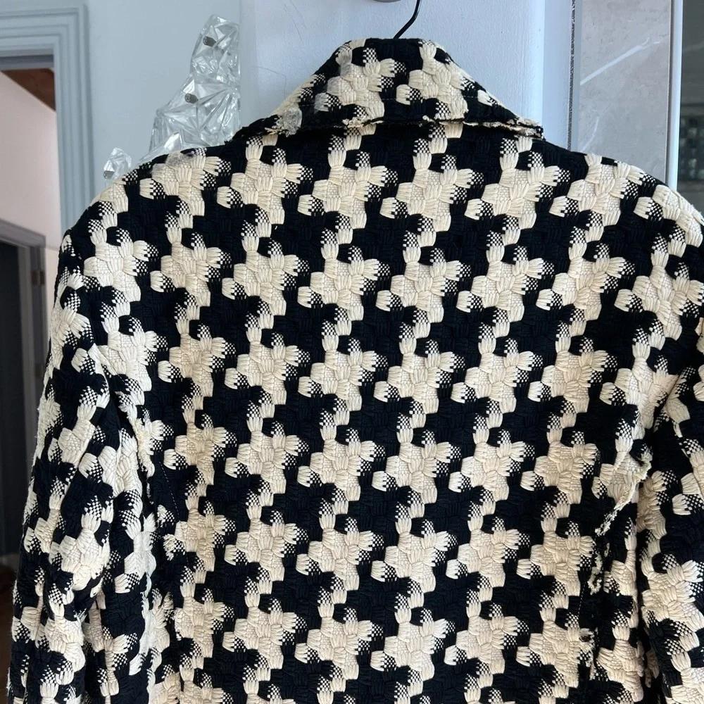 Alice + Olivia Stefan Notch Collar Coat Black Almond - Picture 12 of 13